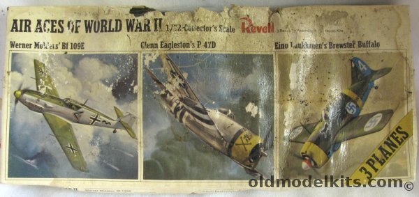 Revell 1/72 Air Aces of WWII  Luukkanens Buffalo / Eaglestons P-47D / Molders Bf-109E, H684-100 plastic model kit